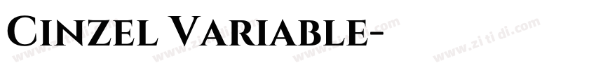 Cinzel Variable字体转换